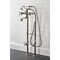 Kingston Brass Freestanding Clawfoot Tub Faucet Package with Supply Line, Polished Nickel CCK226K6 - alternate 5
